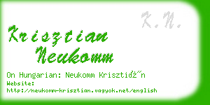 krisztian neukomm business card